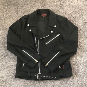 Mens L XL Black Punk Jacket Goth Tripp
